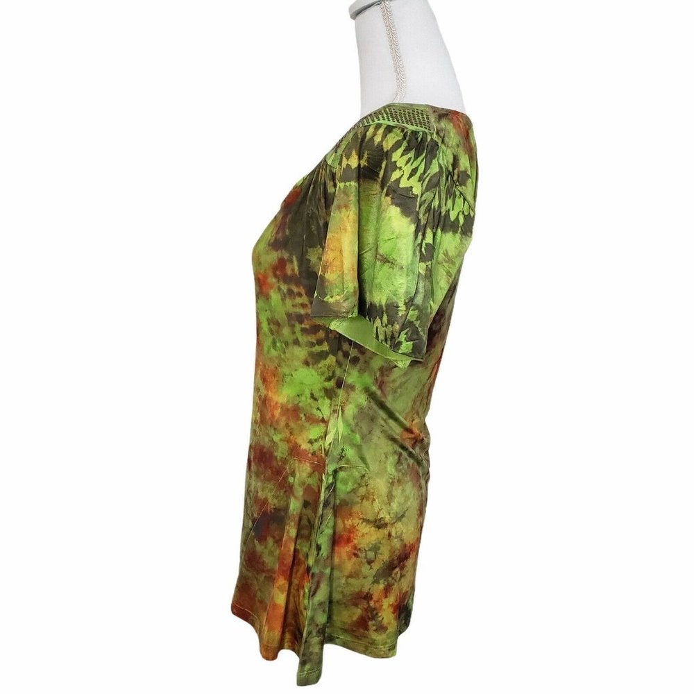 Live & Let Live Tie Dye Drape Neck Tunic Top - Picture 3 of 11